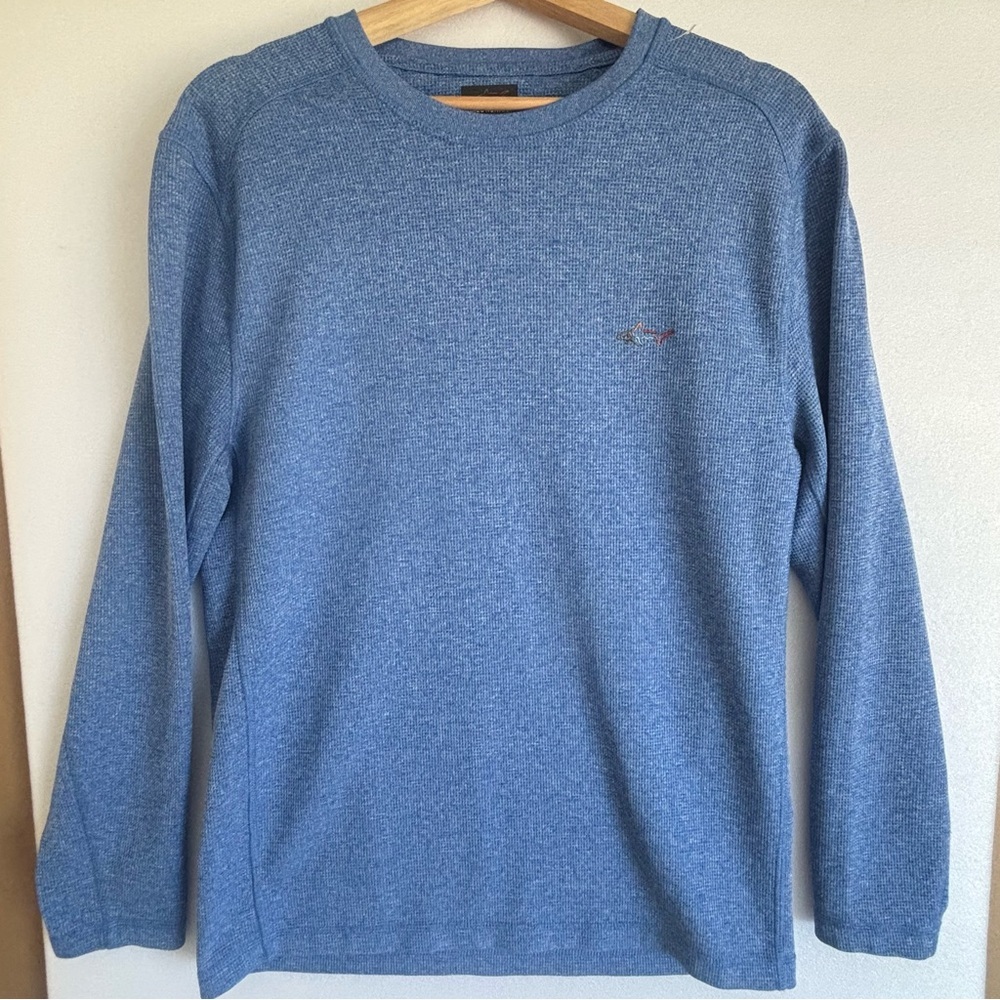 Blue Long Sleeve Crewneck Thermal Top Size Medium